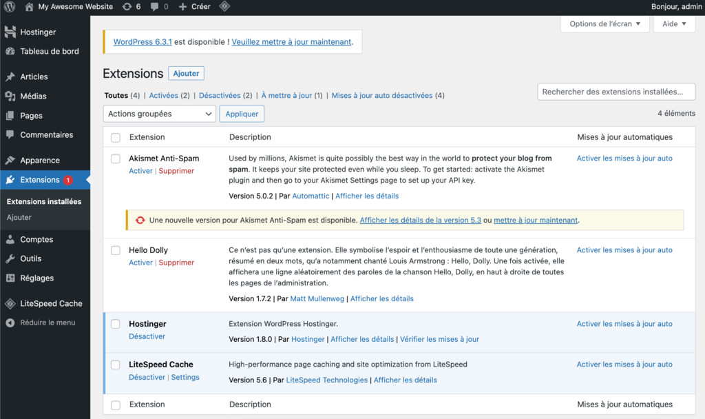 Mises à jour automatiques des plugins et des thèmes sur WordPress