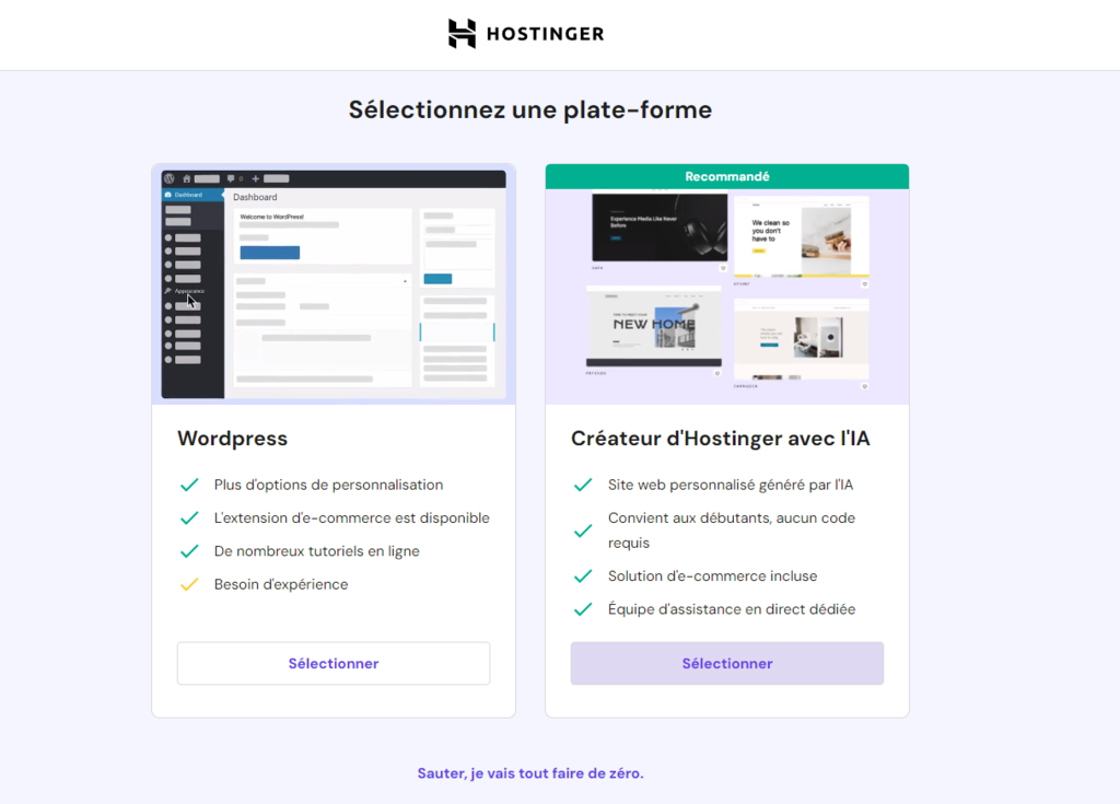 Choisir-le-créateur-de-site-Web-Hostinger Choisir le Créateur de site Web Hostinger comme solution préférée de création de site Web