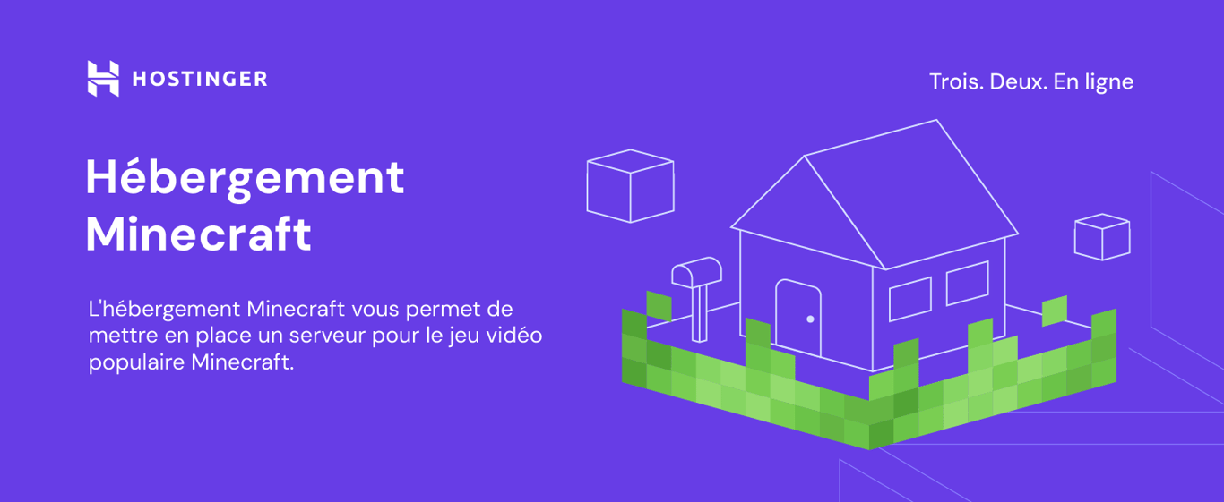 Illustration d'Hostinger pour l'hébergement Minecraft