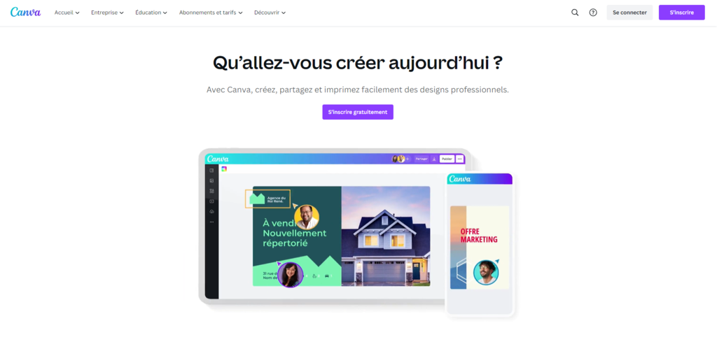 développement-web-ia Landing page de Canva