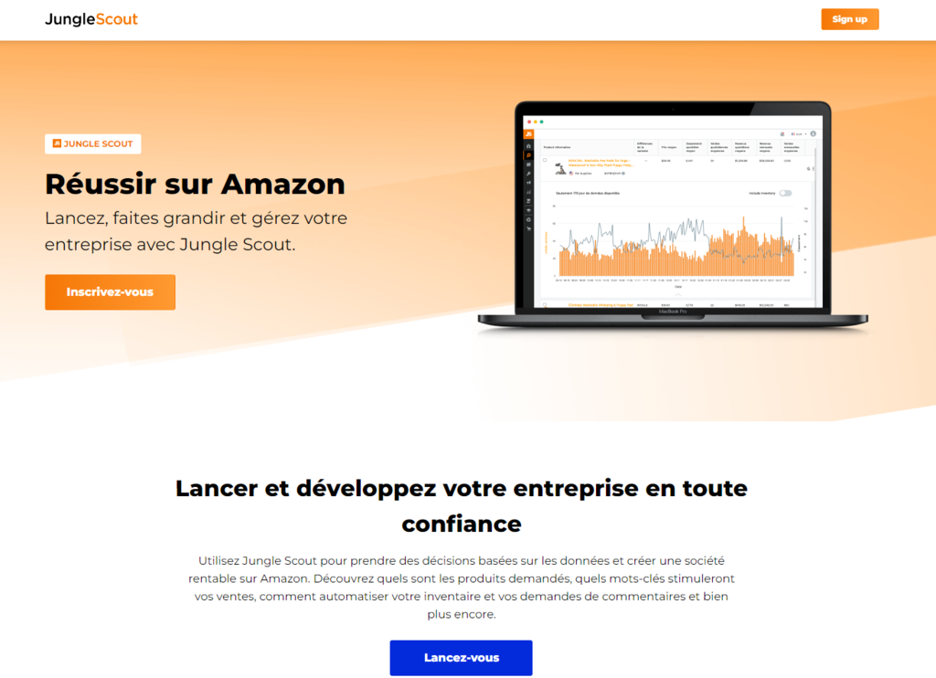 développement-web-ia Landing page Jungle Scout