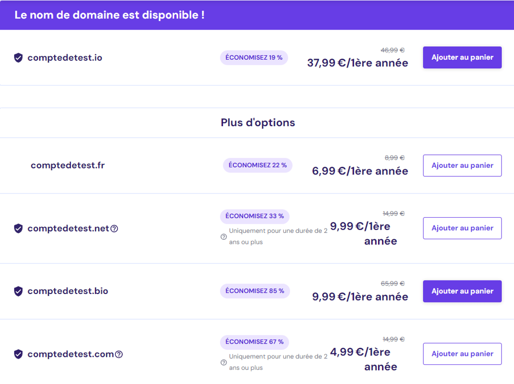 Co&ucirc;t d'un domaine .io compar&eacute; &agrave; d'autres TLD