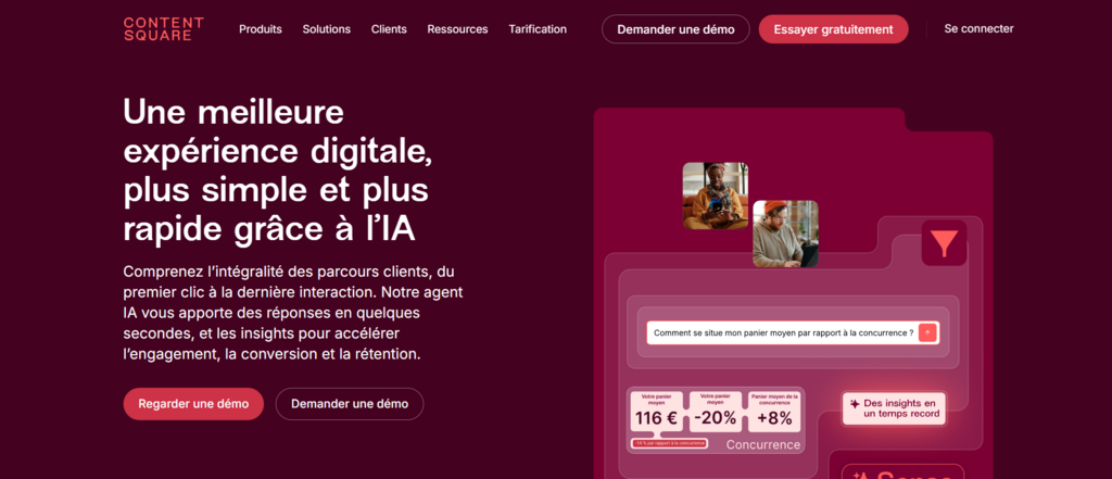 Page d'accueil de Contentsquare