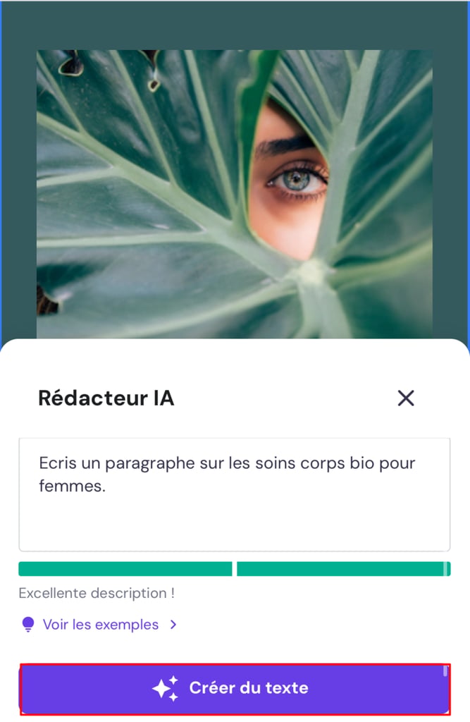 le r&eacute;dacteur IA de l'&eacute;diteur mobile
