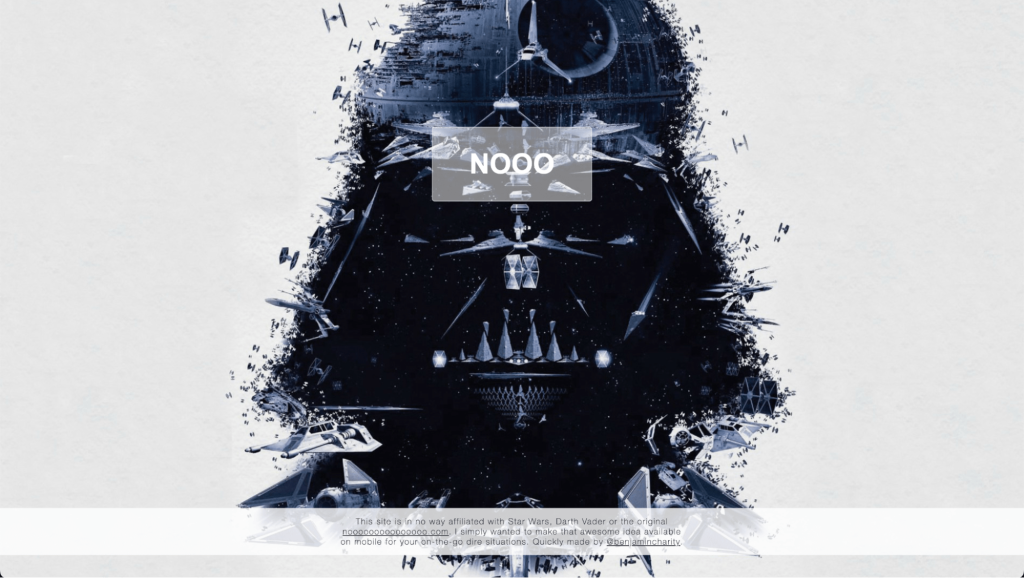 Page d’accueil de Noooooo!