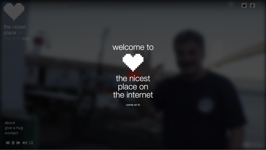 Page d’accueil de The Nicest Place on the Internet