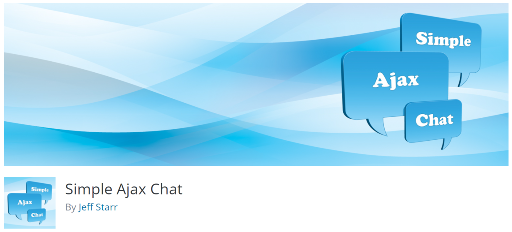 L'image de Simple Ajax Chat sur la page du répertoire des plugins WordPress