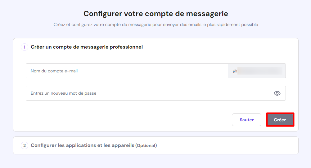 Guide d'installation de l'email Hostinger	
