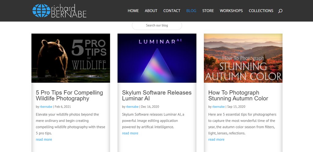 Le site Richard Bernabe propose des conseils de photographie