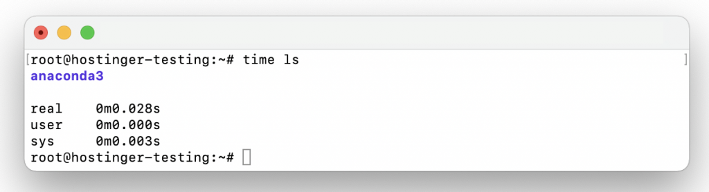 Sortie de la commande ls.