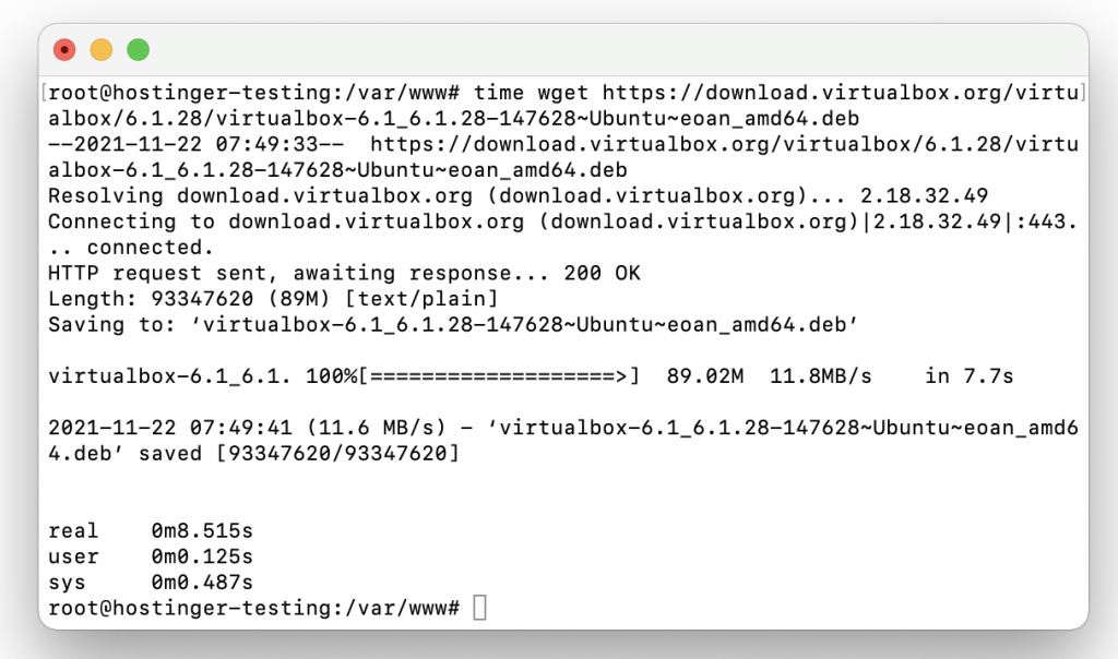 Téléchargement de VirtualBox.