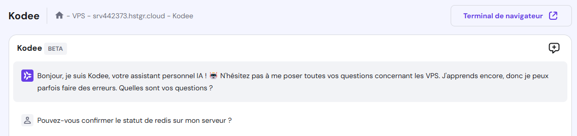 Confirmer l'état de Redis avec Kodee