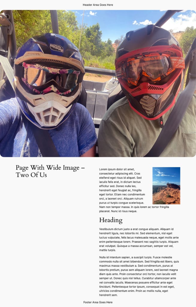 Exemple de page avec le mod&egrave;le de page avec image large 