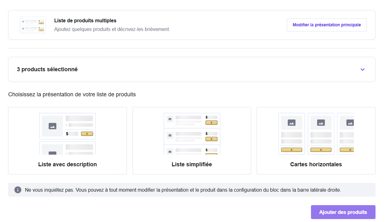 Les multiples extensions d'affichage des listes de produits sur l'extension Hostinger Amazon Affiliate Connector.