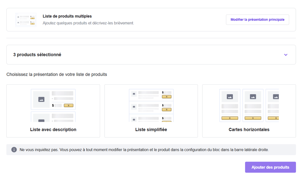 Les multiples extensions d'affichage des listes de produits sur l'extension Hostinger Amazon Affiliate Connector.