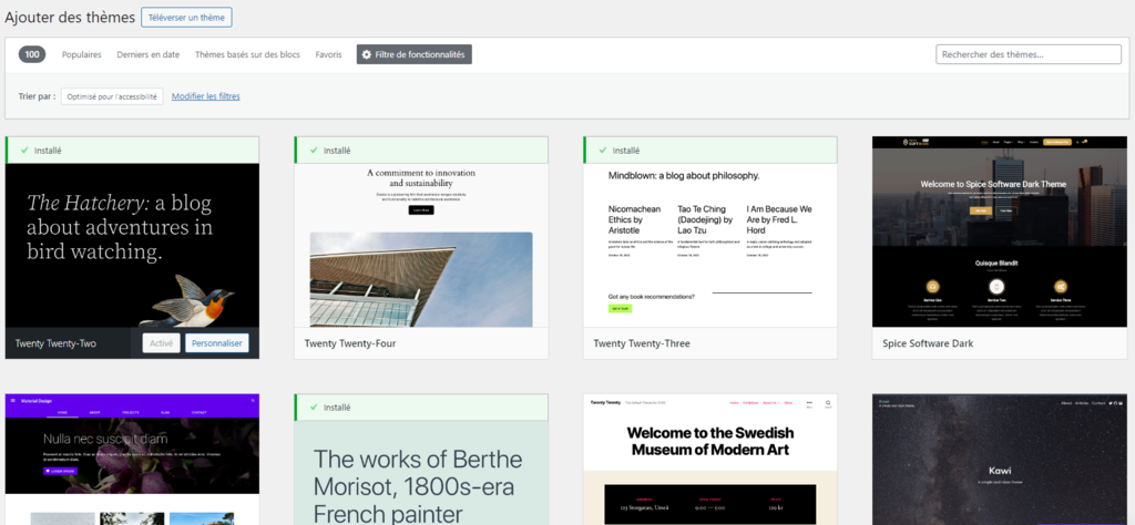 exemples de th&egrave;mes wordpress optimis&eacute;s &agrave; l'accessibilit&eacute; 