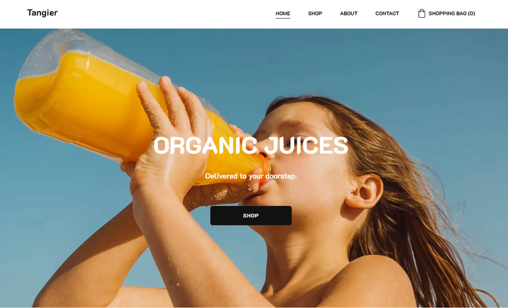 template-tangier modèle de créateur de site Web Tangier de Hostinger