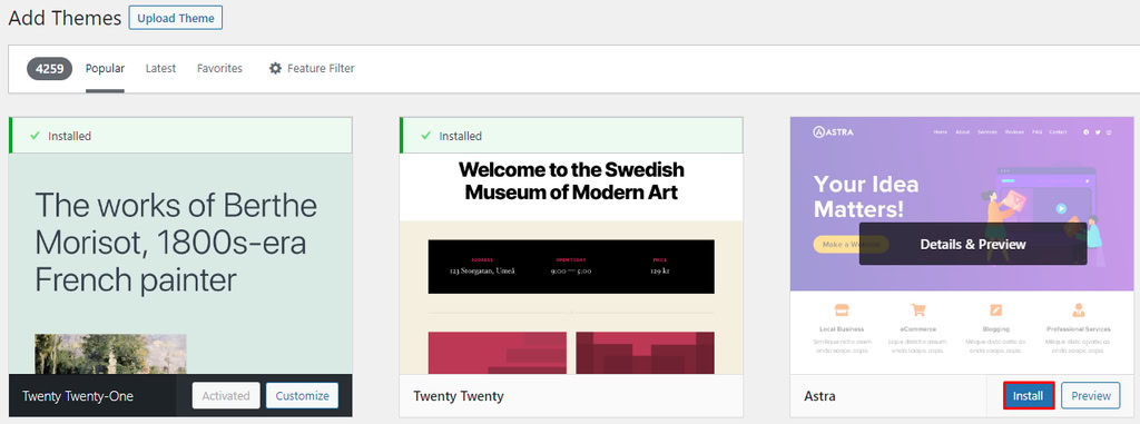 Installer-un-nouveau-thème-WordPress Installer un nouveau thème sur WordPress