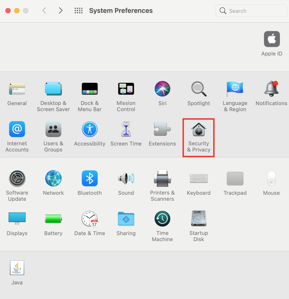 Acc&egrave;s &agrave; s&eacute;curit&eacute; et confidentialit&eacute; de Mac via les pr&eacute;f&eacute;rences syst&egrave;me