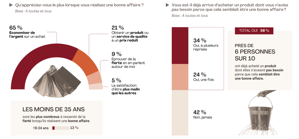 Infographie pr&eacute;sentant les motivations d'achat en France