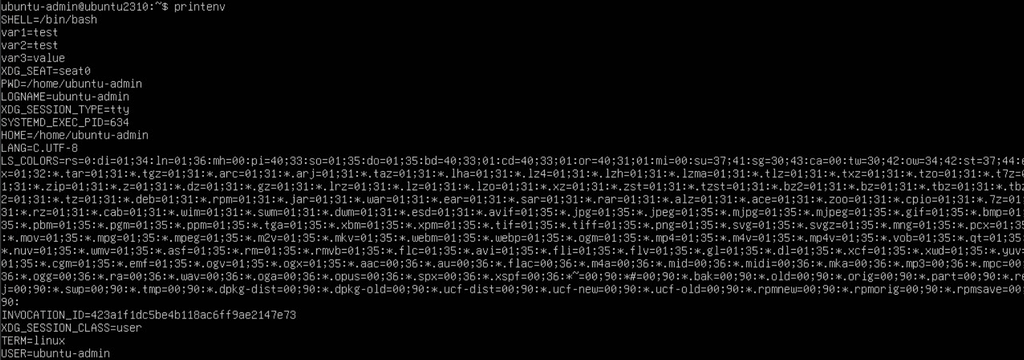 La commande printenv liste toutes les variables d'environnement du système