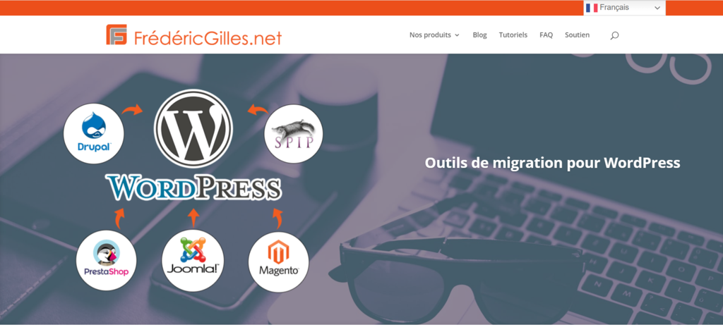 Page d&rsquo;accueil de FG Joomla to WordPress
