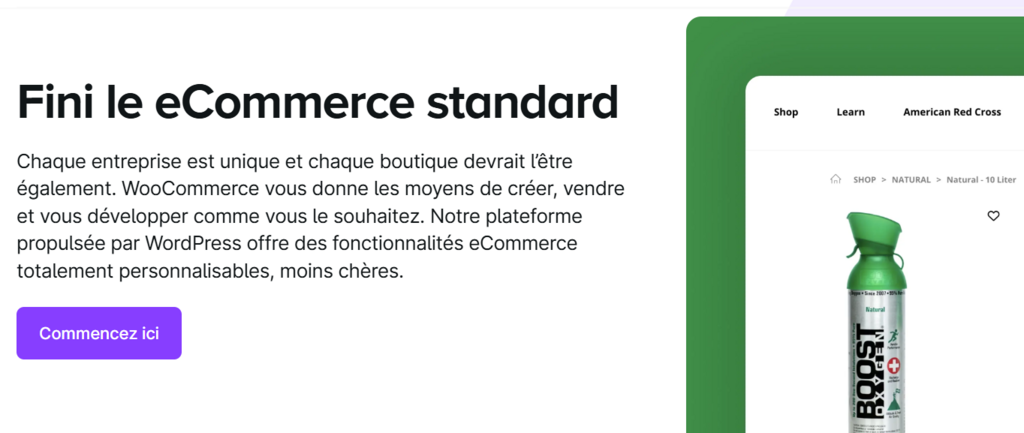 Le plugin WooCommerce pour les boutiques en ligne.