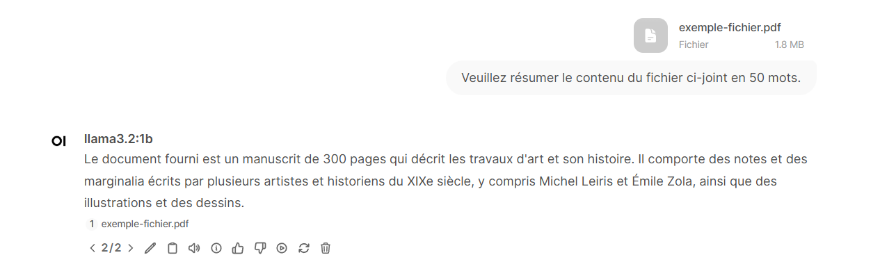 Téléverser un document sur Open WebUI
