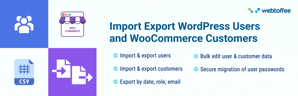 La bannière du plugin Import Export WordPress Users and WooCommerce Customers