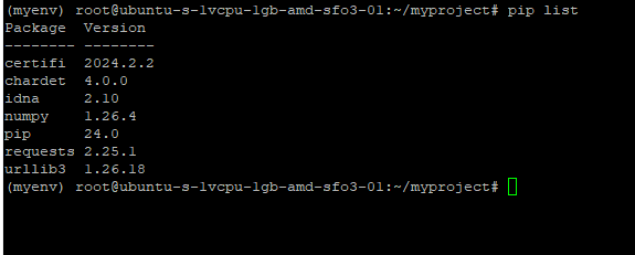 Installation d'une version particulière d'une bibliothèque dans un environnement virtuel