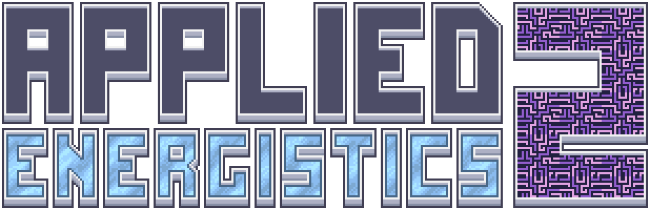 Logo « Applied Energistics 2 » contenant le même texte