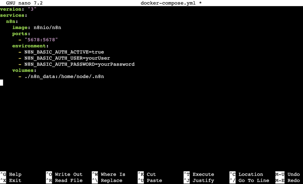 Contenu du fichier docker-compose.yml
