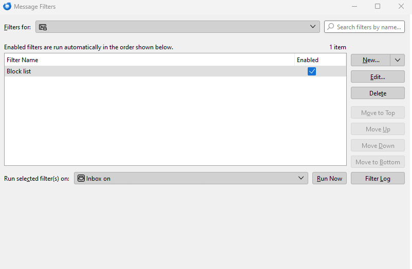 G&eacute;rer les filtres dans Thunderbird
