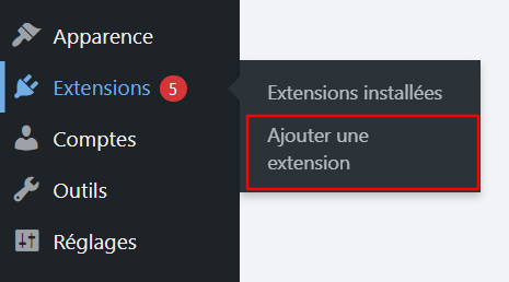 Ajouter un nouveau plugin dans WordPress