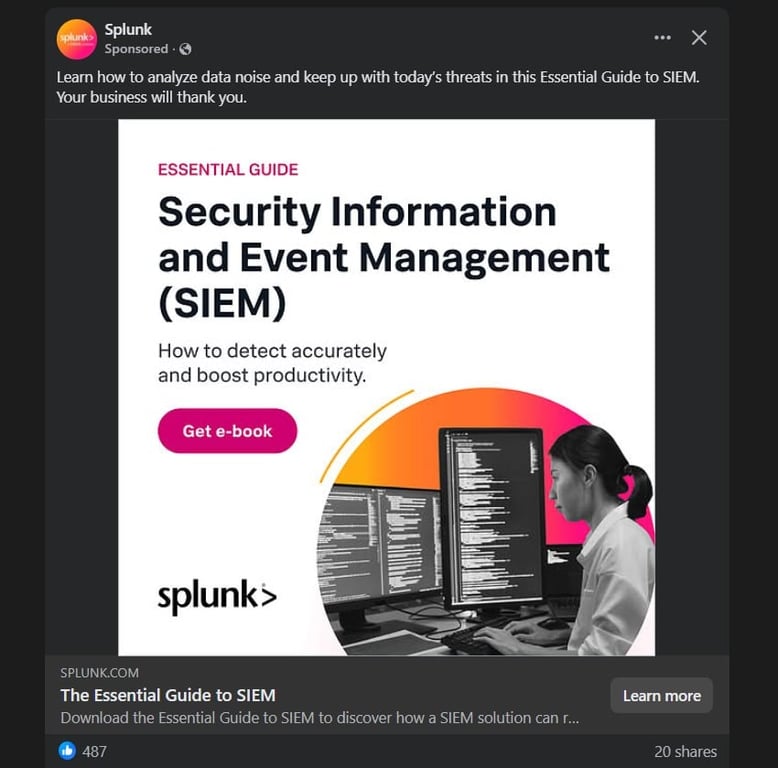 Exemple d'une publicit&eacute; Facebook sur le flux principal