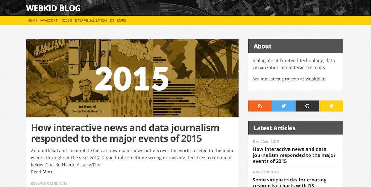 capture d'écran mac Exemple de thème Ghost WebKid