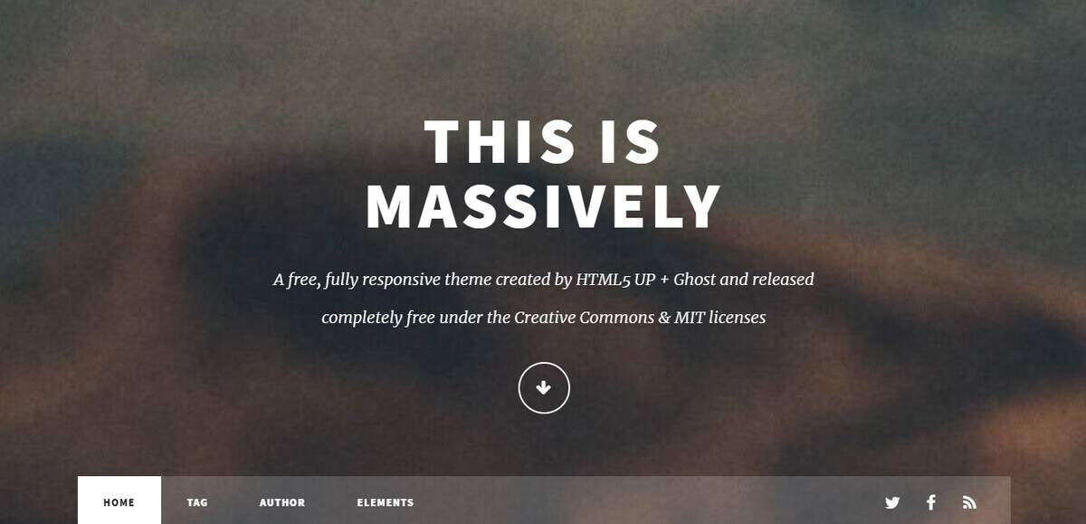 Exemple de thème Ghost Massively