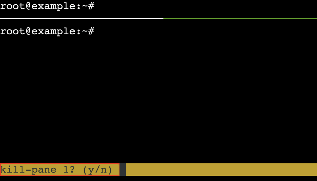 Invite de confirmation de tmux pour tuer un volet en surbrillance