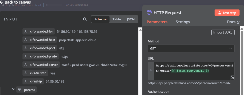 Ajout d'une API de People Data Labs pour les données structurées