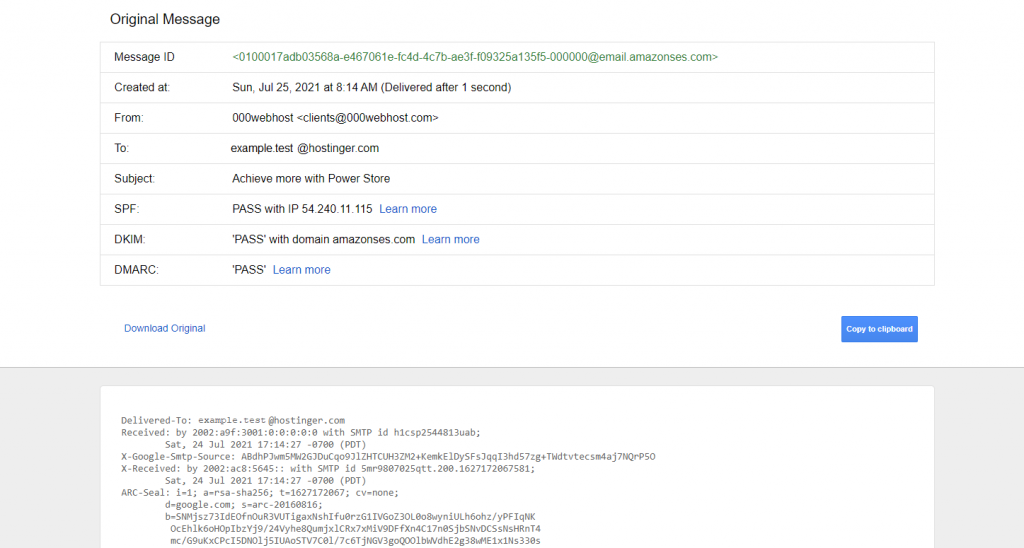 En-tête Gmail.