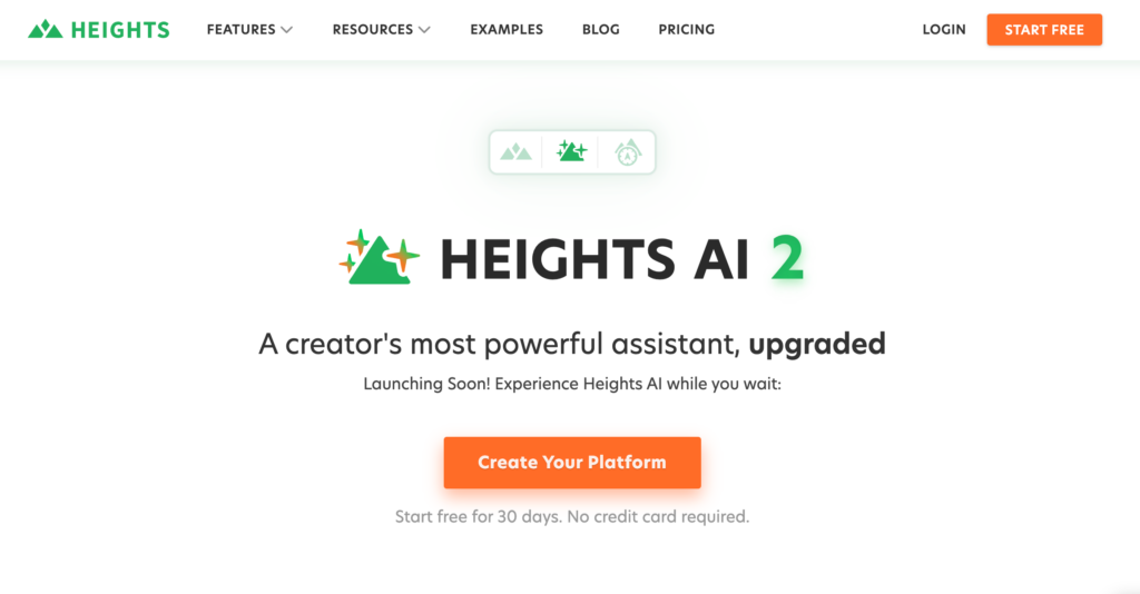 Page d'accueil Heights AI