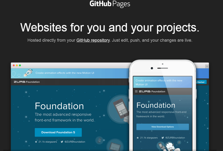 Image promotionnelle des pages GitHub