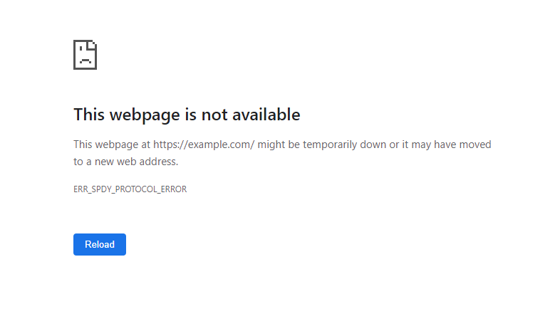 ERR_SPDY_PROTOCOL_ERROR sur Google Chrome