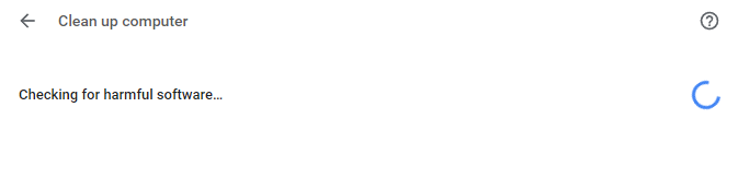 Recherche de logiciels nuisibles sur votre ordinateur à l'aide de l'outil de nettoyage de Chrome.