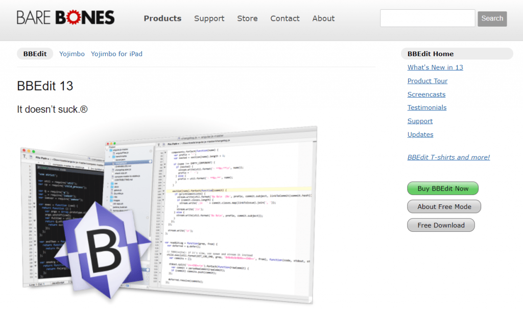 BBEdit, un éditeur de texte et de HTML