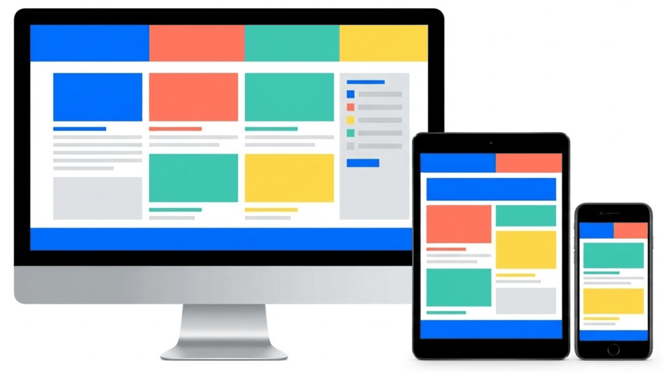 Maquette d'un site web réactif