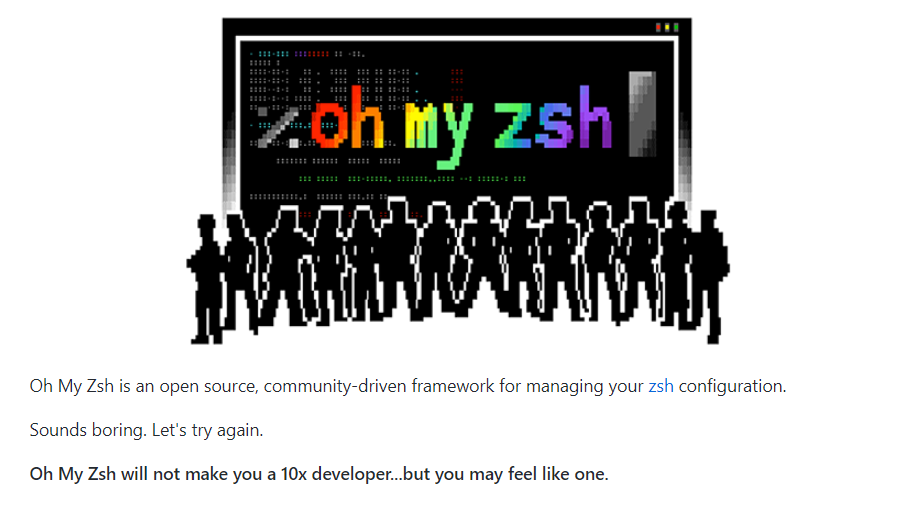 Dépôt GitHub ohmyzsh/ohmyzsh