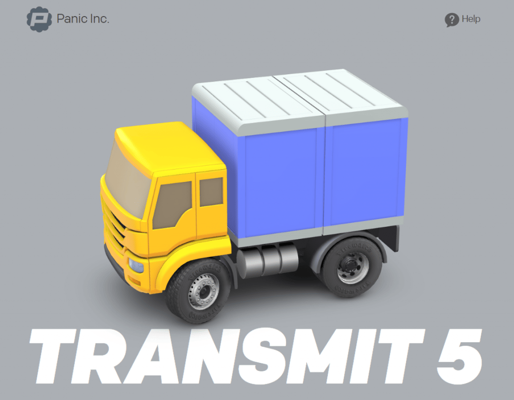 Page d'accueil de Transmit.