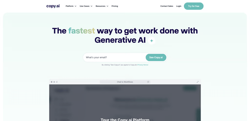 Site web de Copy IA