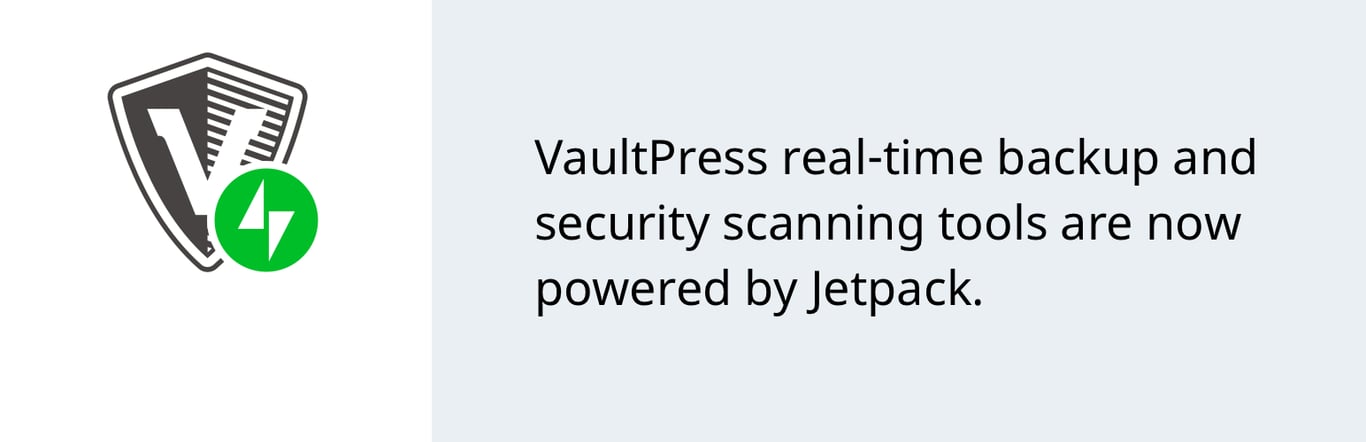 Extension de sauvegarde WordPress VaultPress.